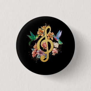Cool Music Note Art For Men Women Music Musical No 3 Cm Round Badge