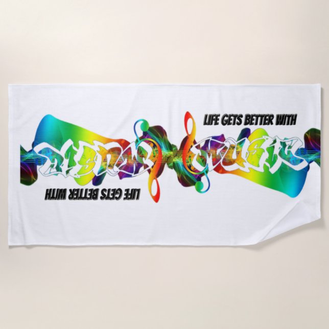 Cool Music Teacher Beach Towel (Front)