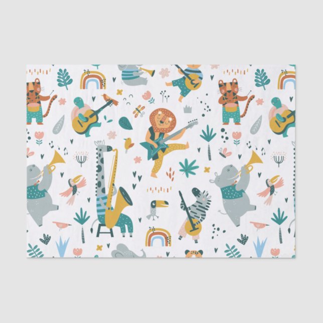 Cool Musical Band Tissue Paper (Front)