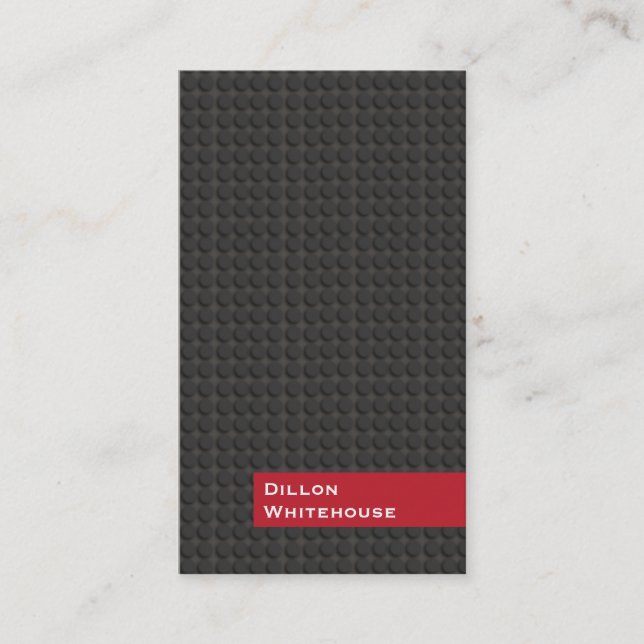 Cool Musician Black and Red Business Card (Front)