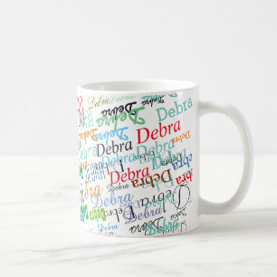 cool name pattern colourful and personalised coffee mug