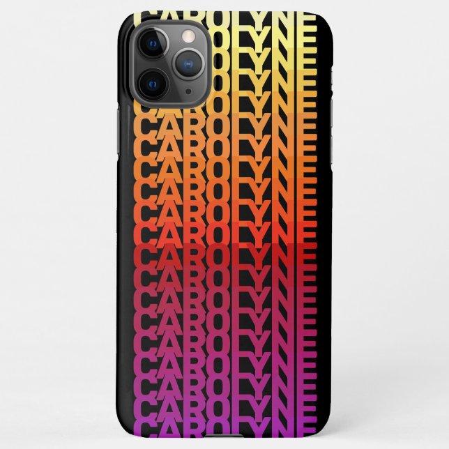 Cool Name Pattern Rainbow Colour Gradient Ombre Ar iPhone Case (Back)