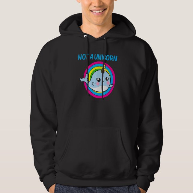 Cool Narwhal For Men Women Rainbow Tusk Sea Unicor Hoodie (Front)