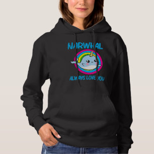 Cool Narwhal For Men Women Rainbow Tusk Sea Unicor Hoodie