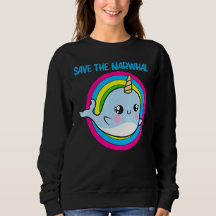 Cool Narwhal For Men Women Rainbow Tusk Sea Unicor Sweatshirt