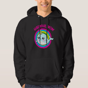 Cool Narwhal For Mum Mother Rainbow Tusk Sea Unico Hoodie