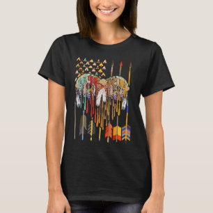 Cool Native American Flag Pride USA Patriotic US H T-Shirt