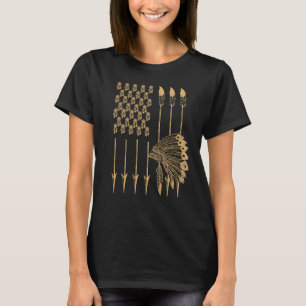 Cool Native American Pride USA Arrow Headdress Tee