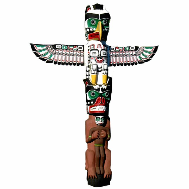 Cool Native American Totem Pole 4 Sculpted Magnet Photo Sculpture Magnet (Front)
