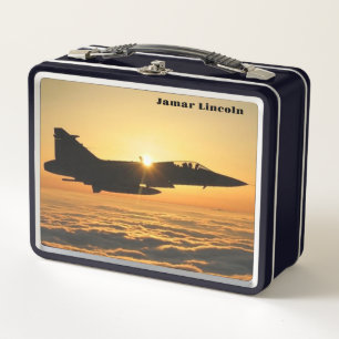 Cool Navy Jet Metal Lunch Box