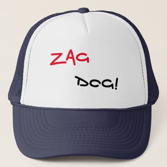Cool Navy Zag Dog Hat (Front)