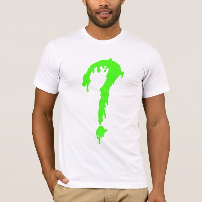 Cool Neon Green Questionmark T-Shirt (Front)
