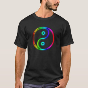 Cool Neon lights Colours yin yang T-Shirt