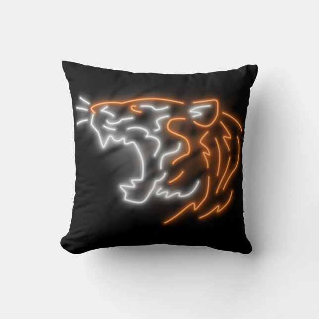 Cool Neon Tiger Cushion (Front)