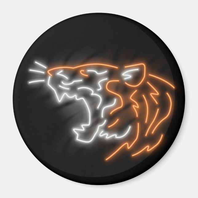 Cool Neon Tiger Magnet (Front)