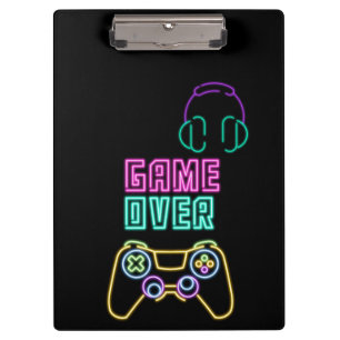 Cool Neon video game. Clipboard