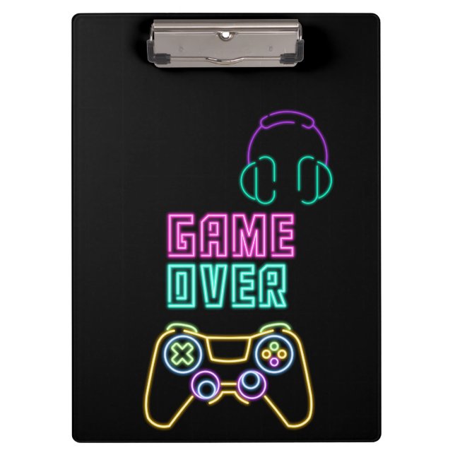 Cool Neon video game. Clipboard (Front)