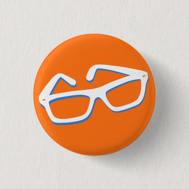 Cool Nerd Glasses 3 Cm Round Badge (Front)