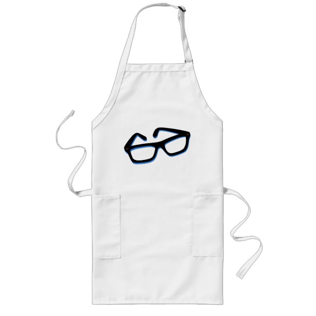 Cool Nerd Glasses Long Apron (Front)
