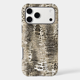 Cool Neutral Brown Snakeskin Pattern