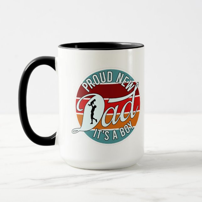 Cool New Dad word art Mug (Left)