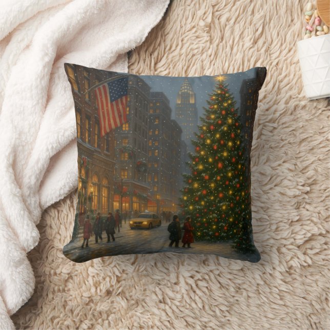 cool new york christmas streets cushion (Blanket)