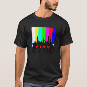 Cool New York City with TV Test Signal Illustratio T-Shirt