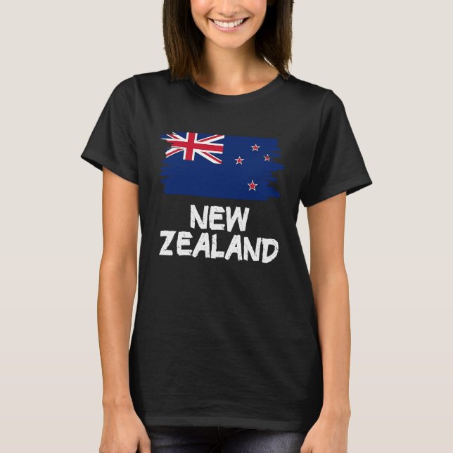 Cool New Zealand Flag T-Shirt (Front)