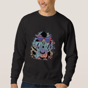 Cool Newfoundland Dog Sunglasses Design Sweatshirt