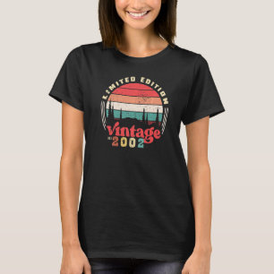 Cool Nice 20th Birthday   Vintage 2002 20 Years Bd T-Shirt