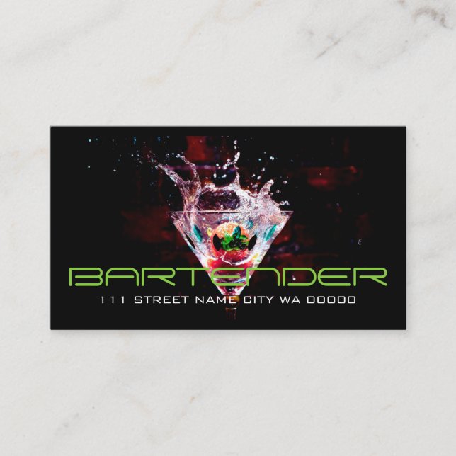 Cool Night Club Dancing Bar Nightlife Business Bus Business Card (Front)