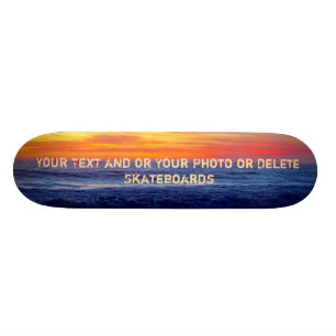 Cool Night Sunset Beach Skateboards Personalised