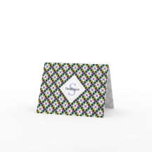 Cool Nine-Patch Quilt Pattern Note Card