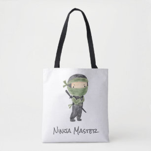 Cool Ninja Kids Customisable Gender Neutral Design Tote Bag