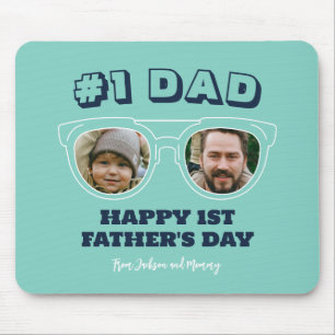 Cool No.1 Dad Custom Photo First Father's Day Mouse Mat