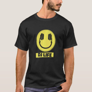 Cool No Music No Life Dj Headphones T-Shirt
