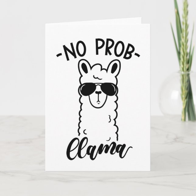 Cool No Prob Llama Card (Front)