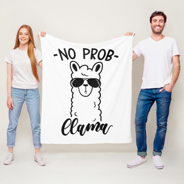 Cool No Prob Llama Fleece Blanket (In Situ)