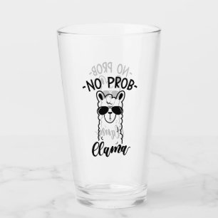 Cool No Prob Llama Glass