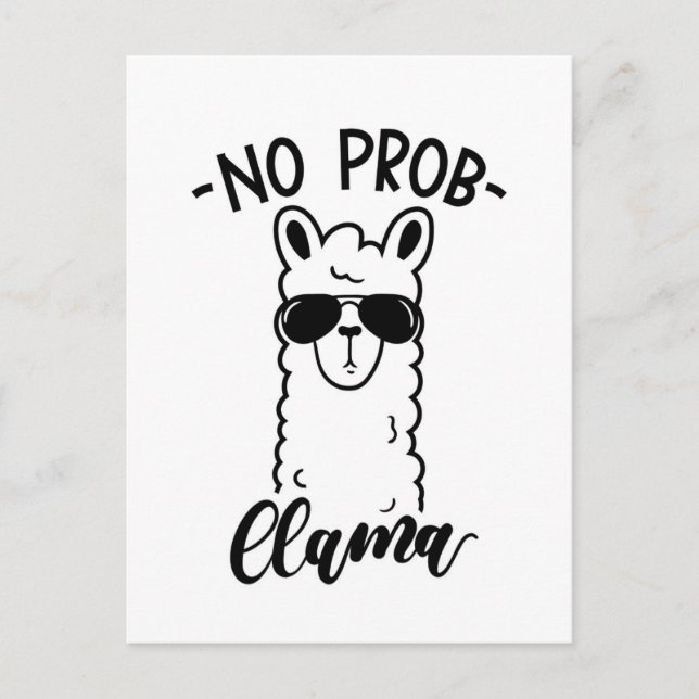 Cool No Prob Llama Postcard (Front)