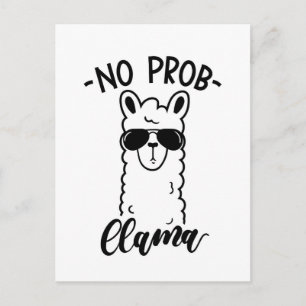 Cool No Prob Llama Postcard