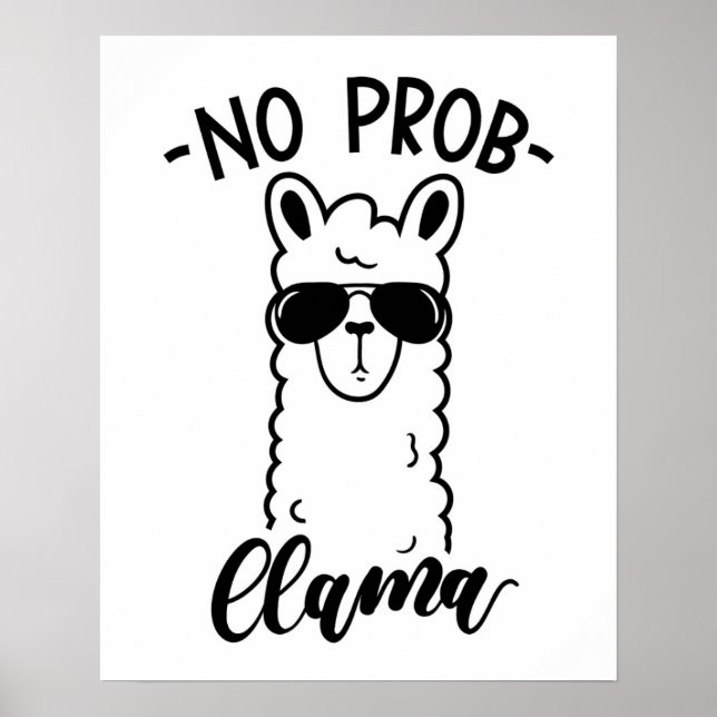 Cool No Prob Llama Poster (Front)