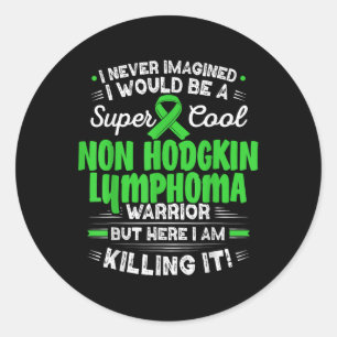 Cool Non Hodgkin Lymphoma Warrior Non Hodgkin Lymp Classic Round Sticker
