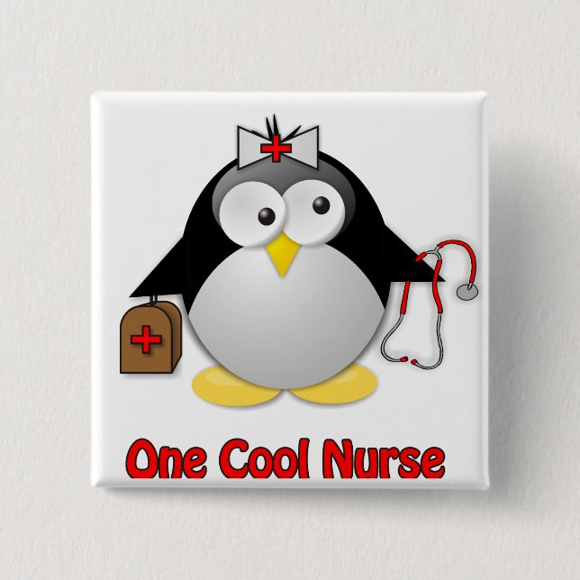 Cool Nurse 15 Cm Square Badge (Front)