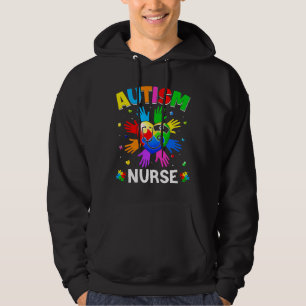 Cool Nurse Autism Awareness Heart Puzzle Raising H Hoodie