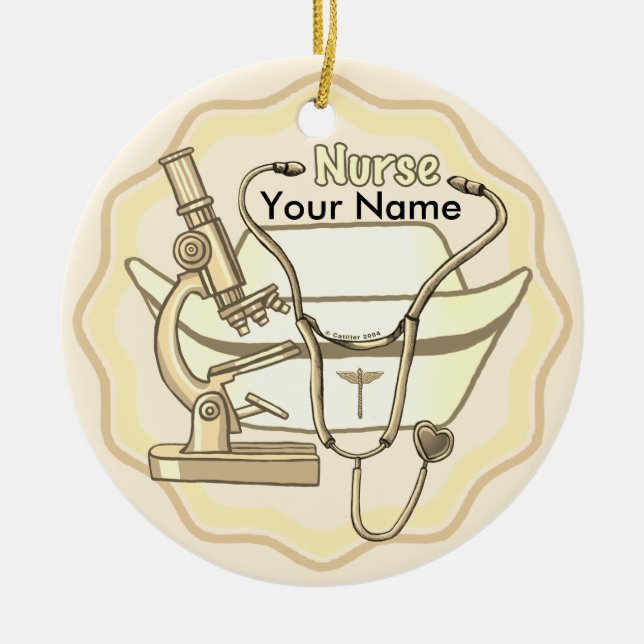 Cool Nurse Ceramic Tree Decoration (Front)
