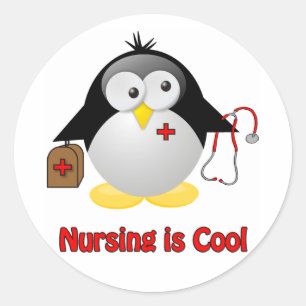 Cool Nurse Classic Round Sticker