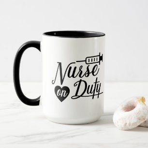 Cool Nurse duty add monogram Mug