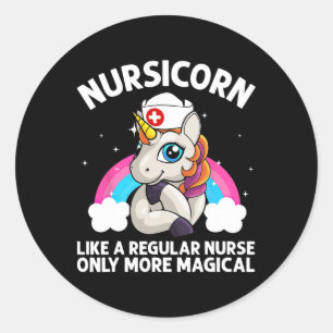 Cool Nurse For Men Women Unicorn Medical Nurses Rn Classic Round Sticker
