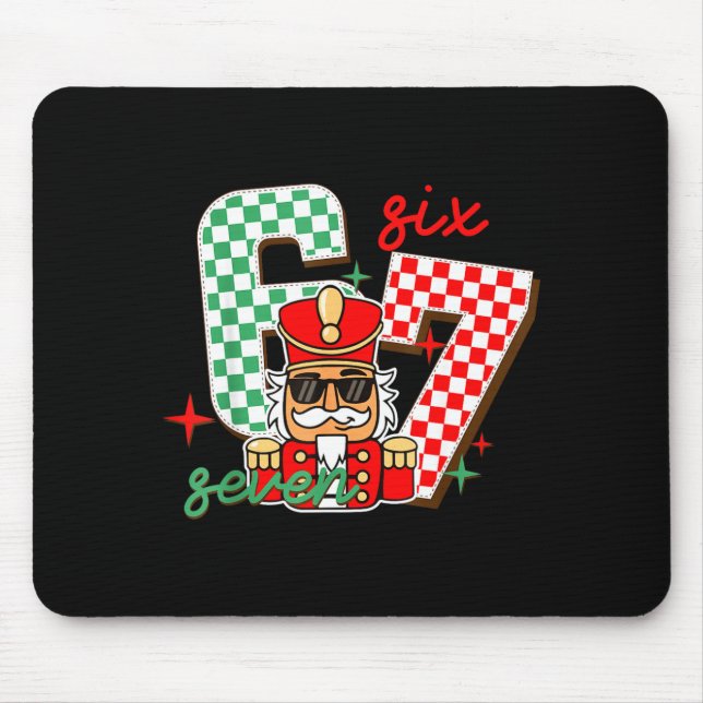 Cool Nutcracker Christmas 67 Six Seven Gen Alpha S Mouse Mat (Front)